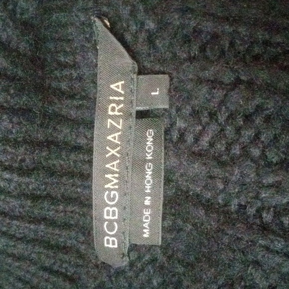 BCBG MAXAZRIA Cowl Neck Short Sleeve Tunic Sweater Black Pre-owned - Picture 7 of 10